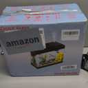 Fish Tank 2.4 Gallon Aquarium Kit with Humidifier 7-Color Auto-Looping 3 in 1 Quiet Pump with Filteration & Oxygenation & Circulation, Temperature Display, HD Glass (White)