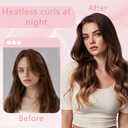 Curling Tie New Hair Curlers to Sleep in, Heatless Curls Overnight Headband, Soft Ribbon Wrap for Long Hair, Perfect Natural Curls Bouncy Curly Hairstyle Hair Suitable for All Hairs Types (Pink)