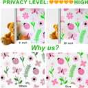 SOMWISE Frosted Glass Window Privacy Film with Tools, Heat Blocking, Anti-UV, Anti-Glare, Static Cling, Decor for Home Bathroom Door, Renter Friendly, Removable, Reusable, Pink 23.5Inchx78.5Inch