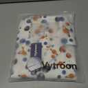 Vytroon Men's Hawaiian Shirts Wrinkle Free Short Sleeve Button Down Tropical Beach Vacation Shirt (Medium, White- Planet Cluster)