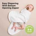 Baby Swaddle Sleep Sacks with Zipper - 3-Pack Swaddles for Newborns 3-6 Months, Infant, Baby Girls, Boys, Soft & Durable Newborn Sleep Sack, Easy Diaper Change Swaddling Blanket (Angelic, L)