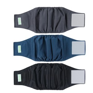 Wegreeco Washable Male Dog Belly Band  Pack of 3  Washable Male Dog Belly Wrap, Small Doggie Dog Diapers Male for Doggy Puppy (Black, Charcoal, Navy, Small)