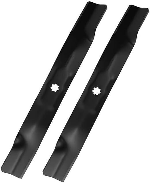 2 Pack AM141034 Lawn Mower High Lift Blade Compatible with 42 Inch Deck John Deere D105 D110 LT160 LA135 Z225 - Heavy Duty Blade Replaces AM141034 AM141032 M154062 AM137327 M15406