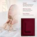 Mayfair Linen Egyptian Cotton Sheet Set - 800 TC 4 PC Burgundy Queen Bedsheet for Queen Size Bed, Sateen Weave Luxury Hotel Sheets, Soft Cooling Sheets, 16" Deep Pocket (Fits Upto 18" Mattress)