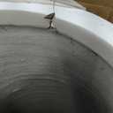 Kante 24 Inch Tall Round Concrete Planter, Large Indoor Outdoor Plant Pots with Drainage Hole and Rubber Plug, Modern Decorative Garden Pots for Home Patio Porch, White