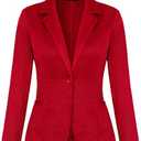 MINTLIMIT Women Long Sleeve Button Blazers Work Casual Office Notch Lapel Business Open Front Blazer Jacket with Pockets , size small