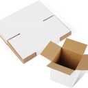 Shipping Boxes,3.5x3.5x3.5 inches 6 PCS Small Shipping Boxes,White Corrugated Cardboard Boxes for Packing, Mailing, Moving,Gifts & Storage,Heavy-DutyWhite