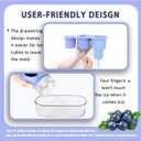 Ice Mold for Stanley Cup 30/40 Oz - Easy Fill and Release Without Touching Ice, Silicone Ice Cube Tray with Clear Lid and Bin for Freezer, Whiskey, Cocktail (Blue)