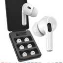 Foam Masters Ultra-Premium Memory Foam Ear Tips for AirPods Pro 3rd Gen (2025) | 3 Pairs | New Ver. | Secure Fit | Super Comfort | Better Noise Cancel | Replacement Buds (Medium, White)
