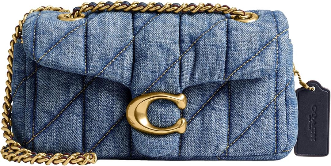 COACH Women's Quilted Leather Tabby 20 Shoulder Bag (Indigo)