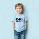 Big Brother Shirts for Toddler Boys 2-5 Years; Heart Graphic Tee; Soft Cotton Short Sleeve T-Shirt (Blue)