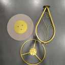 Boho Round Side Table Living Room, Natural Marble Desktop end Tables with Boho Minimalist Metal Floral Base, Modern Decor Bedside nightstand Coffee Table for Living Room Bedroom Sofa Balcony