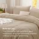 Bedsure Oversized King Comforter Set, Khaki Soft Prewashed Bedding for All Seasons, 3 Pieces GentleSoft Bed Set, 1 Lightweight Comforter (120"x98") and 2 Pillowcases (20"x36")