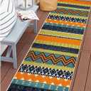 Rugshop Marbella Contemporary Boho Non-Shedding Patio Deck Backyard Indoor/Outdoor Runner Rug 2' x 7' Multi