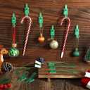 24 Pcs Christmas Garland Hanger Green Wreath Ties Hooks for Mantle Adjustable Stocking Holder Reusable Adhesive Straps Wreath Hangers for Front Door Fireplace Staircase Banisters