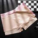 Men's Underwear Boxer Briefs Soft and Breathable Ice Silk Men's Panties Sexy Underwear Boxer Shorts for Men 1 Pcs (Black)