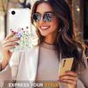Compatible for iPhone 16e Cases with Design, Cute Transparent Phone Case for Women Girls Girly with Heavy Duty Protective Bumper (Clear Flower Floral Bouquet)