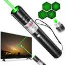 [Professional] Rechargeable Green Laser Pointer High Power Green Beam Laser Light Long Distance Range for TV/LED/LCD Screens Tactical Flashlights Presentation Office/Outdoors/Astronomic [001]