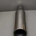 LCGP Diesel Exhaust Tip 4", 6" Outlet 18" Overall Length Bolt-On Truck Tip, Rolled Angle Cut, Polished Muffler Tip
