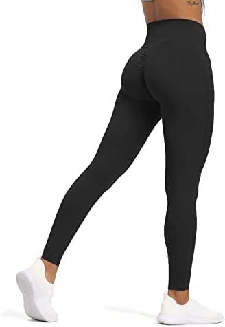 Aoxjox High Waisted Workout Leggings for Women Tummy Control High Rise Scrunch Buttery Soft Scarlett Yoga Pants S