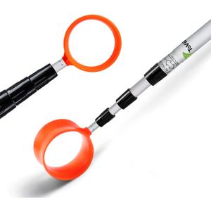 Golf Ball Retriever - Telescopic Aluminum Alloy Pole and Firm Nylon Cup Grabber (18ft)