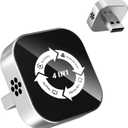 4 in 1 Screen Mirroring Wireless CarPlay Adapte, 2026 Upgraded Wired to Wireless for Apple CarPlay & Android Auto & AirPlay & MirrorLink, Mini USB Car Play Adapter with Type-C Extension, Plug and Play (Silver)