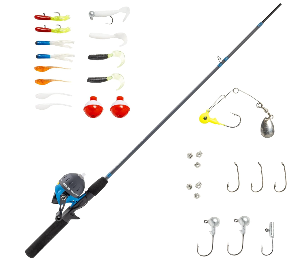 Zebco Zebco Ready Tackle Spincast and Spinning Combo, 2-Piece, Includes Tackle