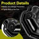 Lower Engine Oil Pan, Compatible with 2007-2016 Nissan Altima, 2009-2016 Murano, 2011-2014 Quest, 2013-2016 Pathfinder ＆ Infiniti 2013 JX35, 2014 QX60, 3.5L, Replace# 11110-JA10B