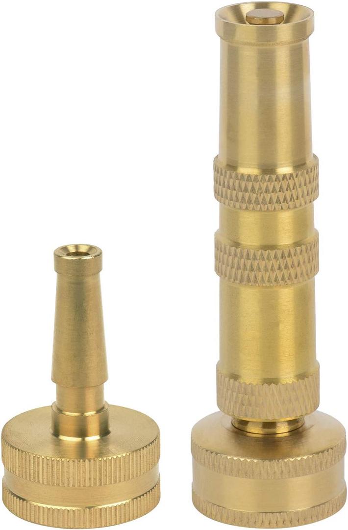 Melnor 65043-AMZ Solid Brass Nozzle Bundle - Heavy Duty, Adjustable Spray & High-Pressure Jet - Leak-Free Design - Compact