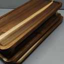 GEHE 3 Tier Serving Tray Acacia Wooden Tiered Tray Stand Foldable Dessert Table Display Set Decor Charcuterie Boards for Party, Birthday, Wedding, Christmas