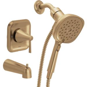 Moen 82022BZG Ronan Tub & Shower System, Bronzed Gold (Cosmetic damage scratches)