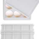 Set of 2 Pizza Dough Proofing Box - 15.7 x 11.8 inch Dough Proofing Container with Lid - Stackable for Storage