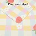 LilyCat Faux Leather Placemats Set of 4, Waterproof Oil-Proof Dining Table Mats for Kitchen, Indoor & Outdoor Heat Resistant Wipeable PU Place Mats, 18 12, Strawberries and Small Flowers