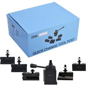 AXA 6-Pack Wedge Type Quick Change Tool Post Set for Lathe Swing 12Inch