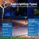 SUNVIE All-in-One LED Low Voltage Landscape Lighting Kit 6 Pathway Lights 2 Spotlights with 60W Photocell Transformer 100FT Wire for Path&Garden, Aluminum, ETL Listed, Dusk to Dawn, Waterproof, 3000K