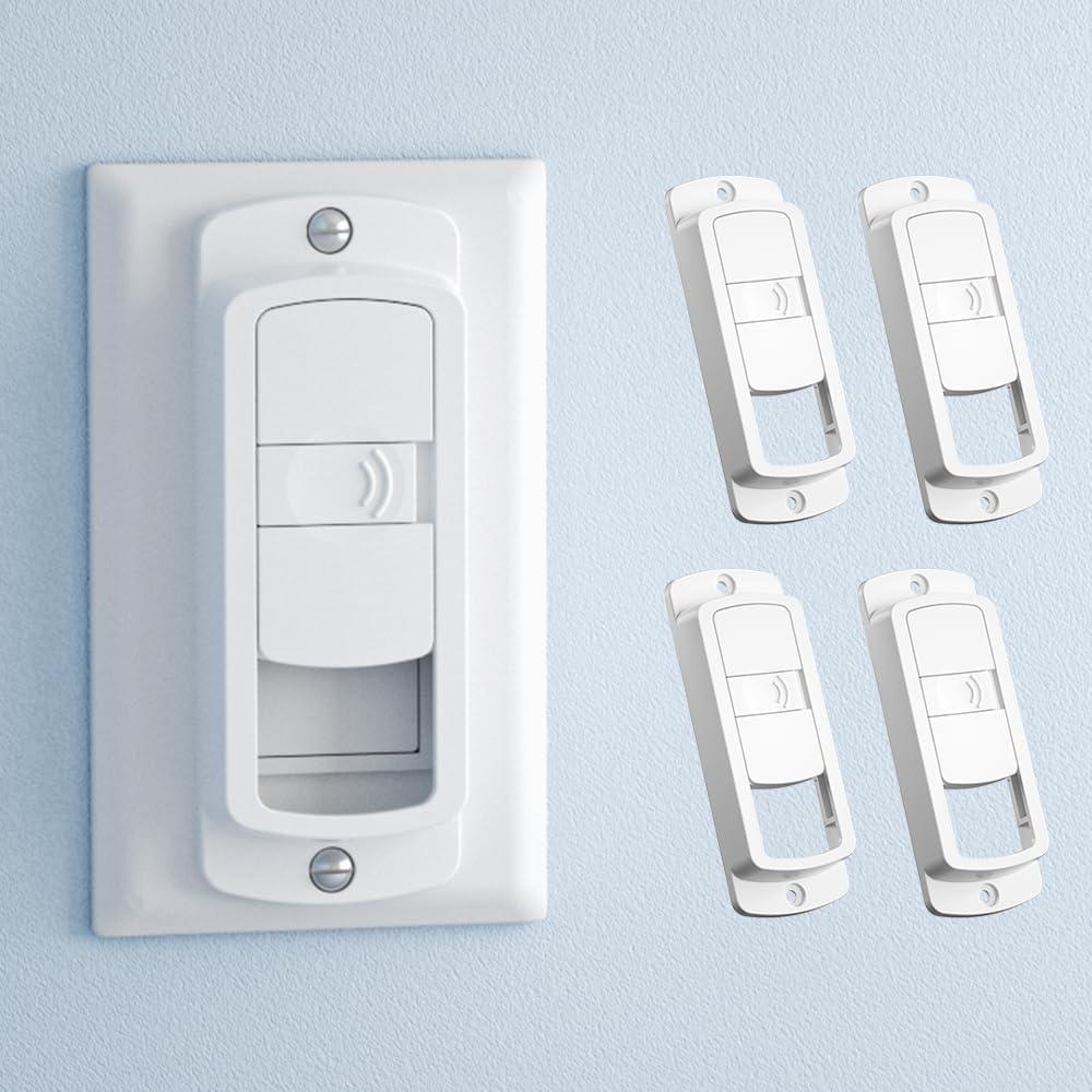 SAFELON 4 PCS Light Switch Cover Guard for Baby Safety, Childproof Light Switch Locks, Wall Switch Covers Prevents Kids from Turning The Lights On and Off