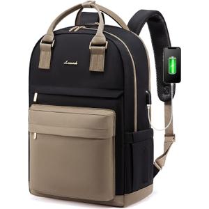 LOVEVOOK Laptop Backpack for Women Men, 17.3 Inch Laptop Bag with USB Port Fashion Waterproof Backpacks Teacher Nurse Stylish Travel Bags Vintage Daypacks Bookbag for College School Work