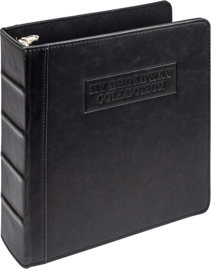 Samsill Contrast Stitch Vintage 2 Inch 3 Ring Playbill Binder, Compatible with Theater Programs and Broadway Programs, My Broadway Debossed
