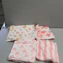 GLLQUEN BABY Muslin Swaddle Blankets 4-Pack Breathable Receiving Blankets (35" x 40") Soft Baby Blankets for Girls and Boys Newborn Essentials Muslin Burp Cloths Swaddle Wrap Baby Gift (Flower)