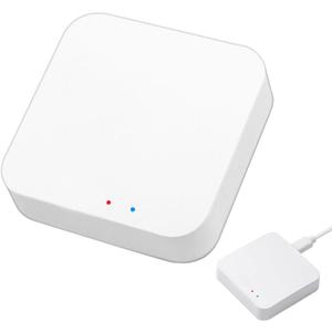 ZigBee 3.0 Hub WiFi & Bluetooth Dual Mode Gateway, Only for Tuya Product Smart Home Bridge Wireless Remote Controller,Intelligent Bridge Wireless Smart Home Gateway Voice Control via Alexa,Google Home
