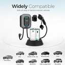 TESSAN EV Charger Level 2, 40A/240V Wall Mount Electric Vehicle Charing Station, Smart EV Chargers Equipment App Control Wi-Fi Only 2.4Ghz& Bluetooth 25ft Cable with Holder for Indoor Outdoor Home