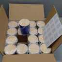 SHOWIN Thick Candle Jars for Making Candles 16 Pcs, 7 OZ Empty Jars with Wood Lids for Candle Making, Sample Container, Frosted Blue