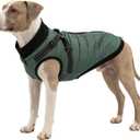 Dog Winter Coat with Hurns Built in, Dog Winter Jacket for Small, Medium, and Large Dogs, Water-Resistant?Windproof - Green - 4XL