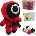 Crochet Kit for Beginners,Crochet Kit Amigurumi Crocheting Animals Kits with Step-by-Step Video Tutorials, Knitting Starter Pack for Adults and Kids (red)