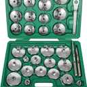 Oil Filter Wrench Set, 31PCS Oil Filter Socket Set, Oil Filter Cap Removal Tool, 1/2" Drive Stainless Steel 27mm 32mm 36mm 64mm-101mm Compatible with Volvo, BMW, Toyota, Nissan, etc