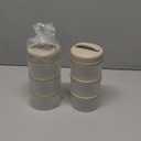 Termichy Stackable Formula Dispenser Portable Milk Powder Container, 2 Pack, Warm Grey