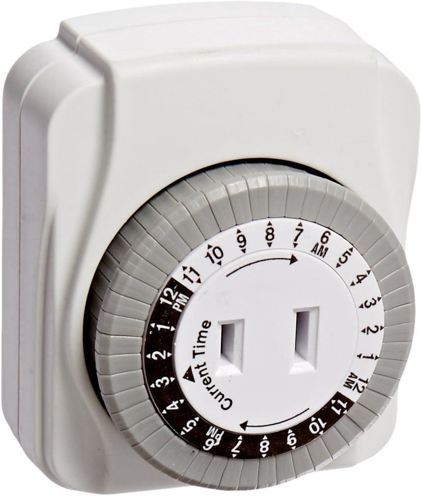 Powerzone TNI24111 Indoor Electromechanical Timer, 125 V, 8 A, 24 Hr
