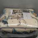 Madison Park Quincy Cozy Comforter Nature Scenery Design - All Season Bedding, Matching Bed Skirt, Decorative Pillows, Quincy, Leaf & Bird Khaki Queen(90"x90") 7 Piece