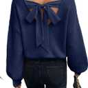 V Neck Sweaters Woman,Off The Shoulder Sweater Top,Fitted Long Sleeve Shirt Women,Tie Back Sweater,Knit Sweater (Medium)