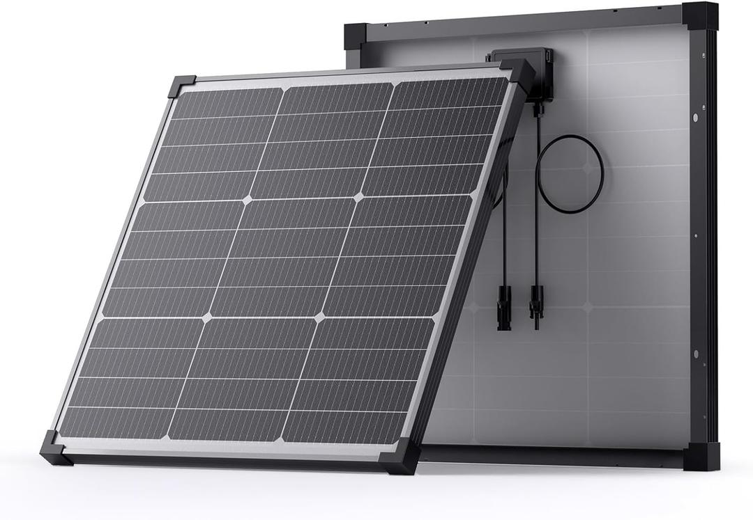 50 Watt Solar Panel 12V, N-Type 16BB 50W Solar Panel,25% High Efficiency Monocrystalline PV Modules,Ideal for RV, Van, Trailer, Camper, Marine, Rooftop,Off-Grid (50w Single Panel)